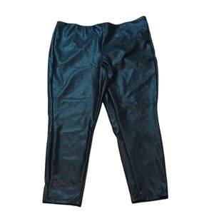 Wonderly High Rise Vegan Leather Black Leggings XL Petite